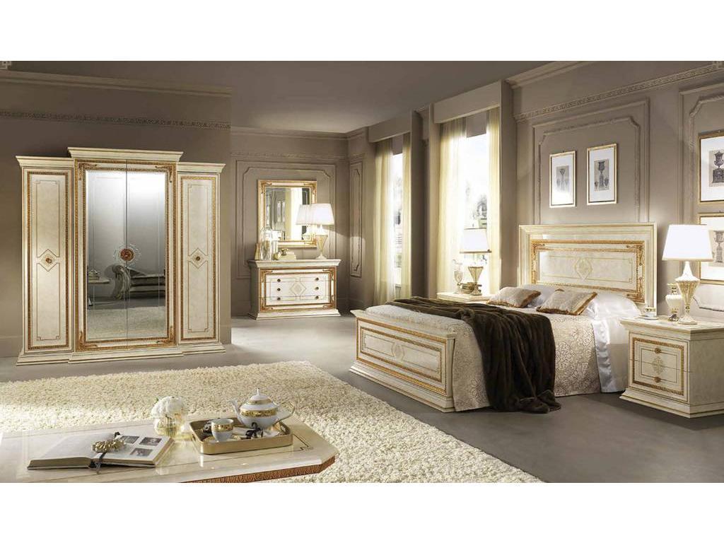 спальня классика Arredo Classic Leonardo  (крем, золото)