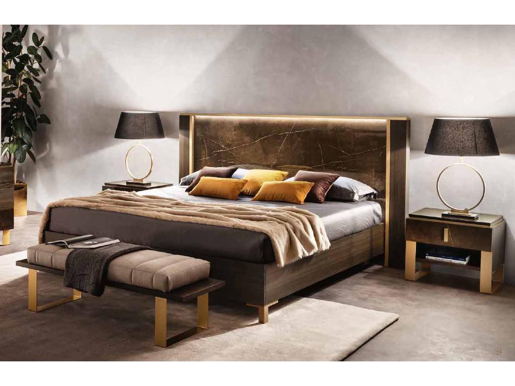 кровать двуспальная Arredo Classic Essenza 180х200 (венге, коричневый, золото)