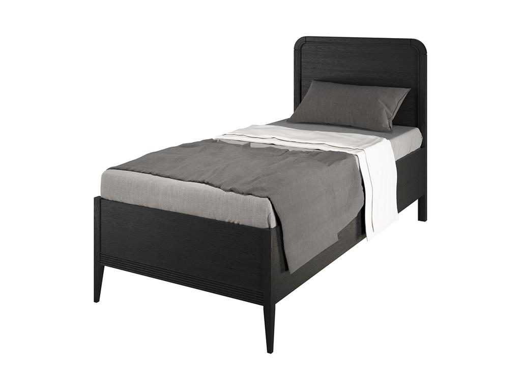 кровать односпальная Liberty Берген 90х200 (черный)