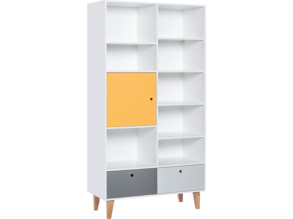 шкаф книжный Vox Concept  (белый,графит,серый,шафран)