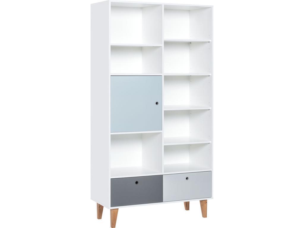 шкаф книжный Vox Concept  (белый,графит,серый,голубой)