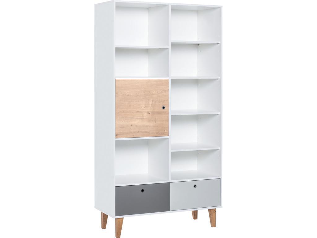 шкаф книжный Vox Concept  (белый,графит,серый,дуб)