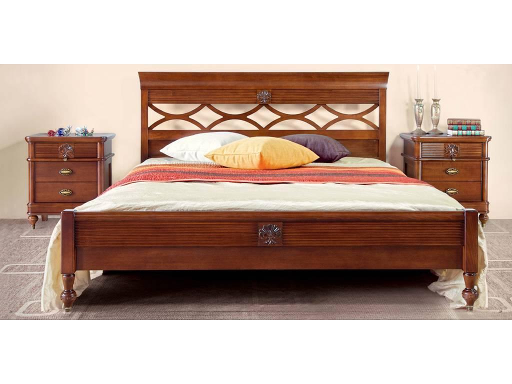 кровать двуспальная Monte Cristo Bourbon 180х200 (noce chiaro)