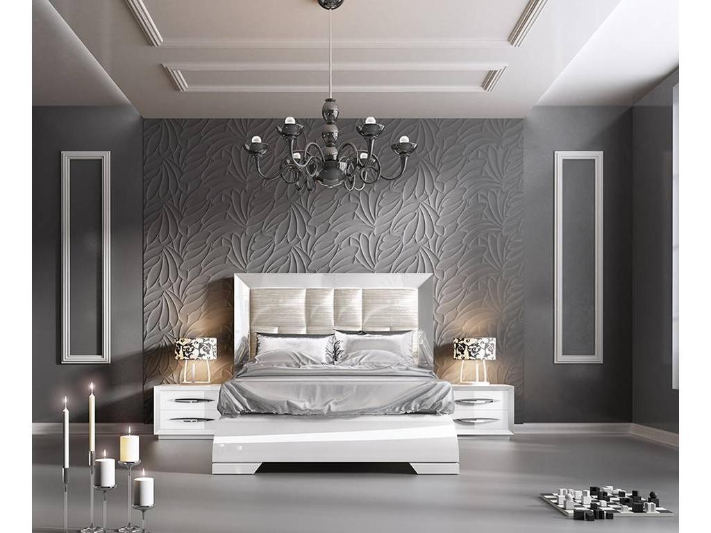кровать двуспальная Franco Furniture Carmen 180х200 (белый)