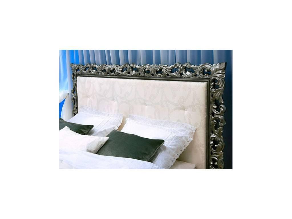 кровать двуспальная Флоренция Летиция с подъемным механизмом 160х200 с п/м (белый, золото)