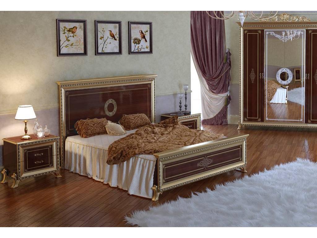 кровать двуспальная Мэри Версаль 180х200 (орех)