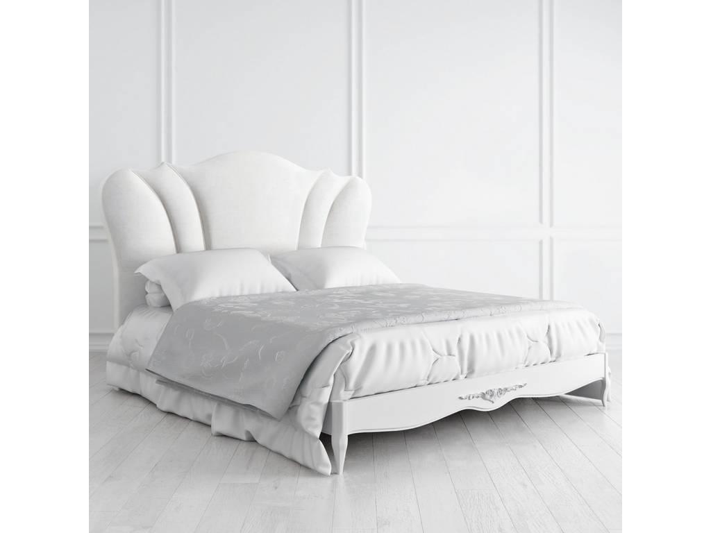 кровать двуспальная Latelier Du Meuble Silvery Rome 180х200 (белый, серебро)