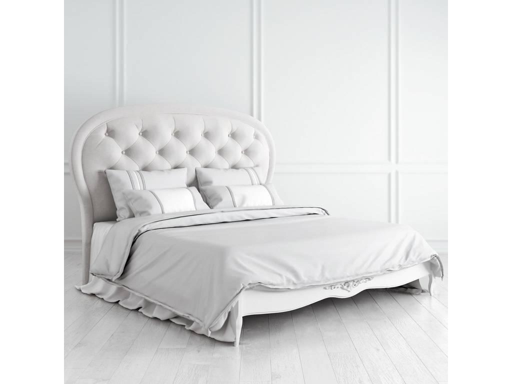 кровать двуспальная Latelier Du Meuble Silvery Rome 180х200 (белый, серебро)