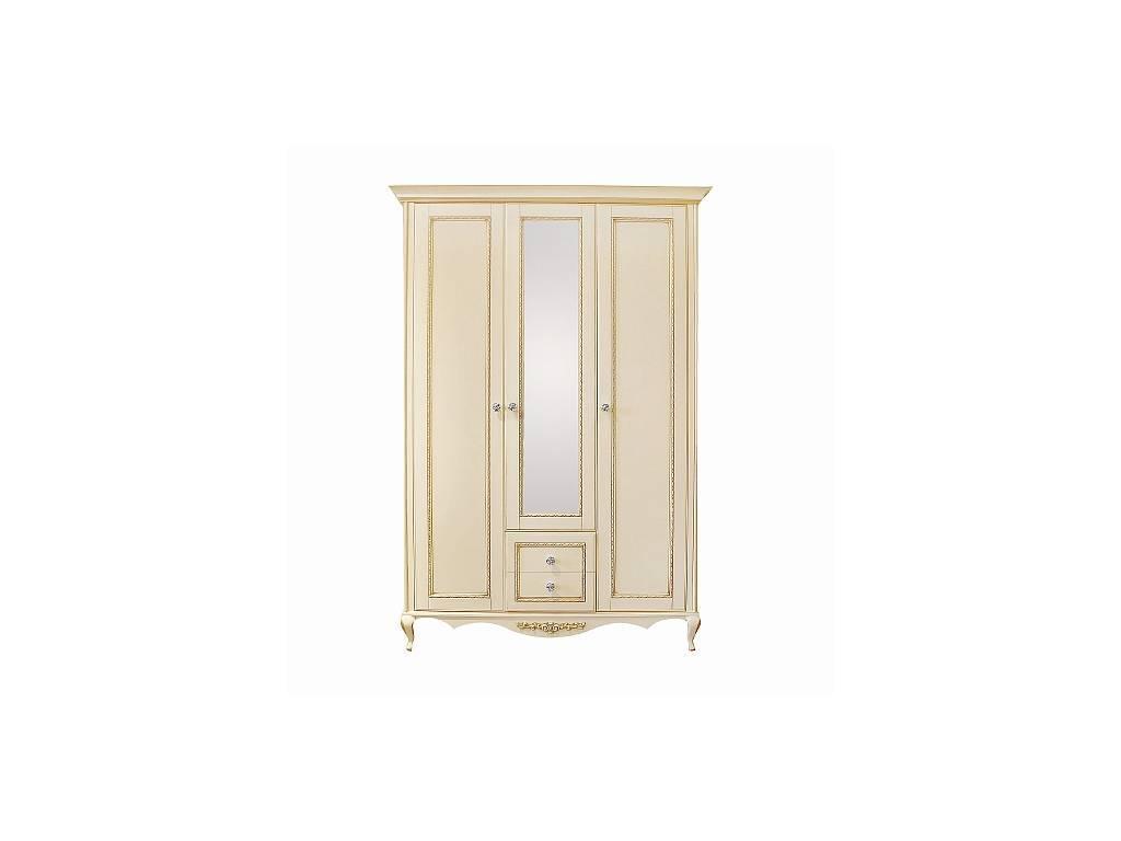 шкаф 3-х дверный Timber Неаполь  (ваниль, золото)