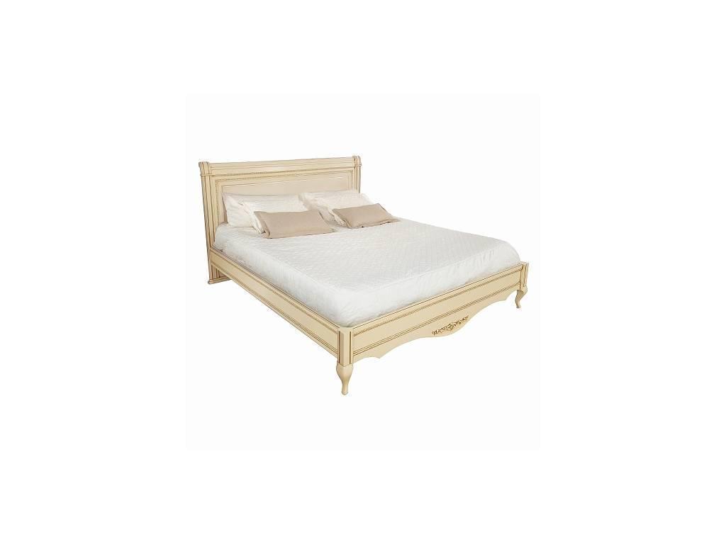 кровать двуспальная Timber Неаполь  (ваниль, золото)