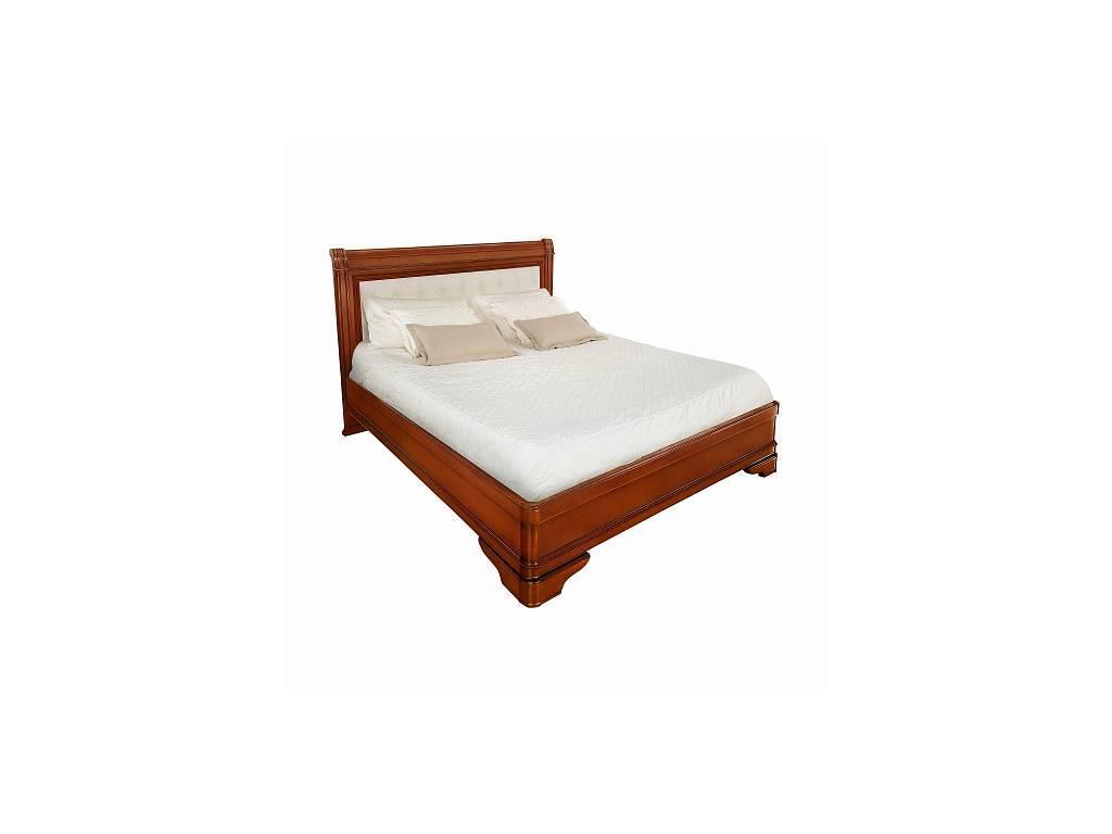 кровать двуспальная Timber Палермо 160х200 без изн-я с мягкой спинкой (янтарь)