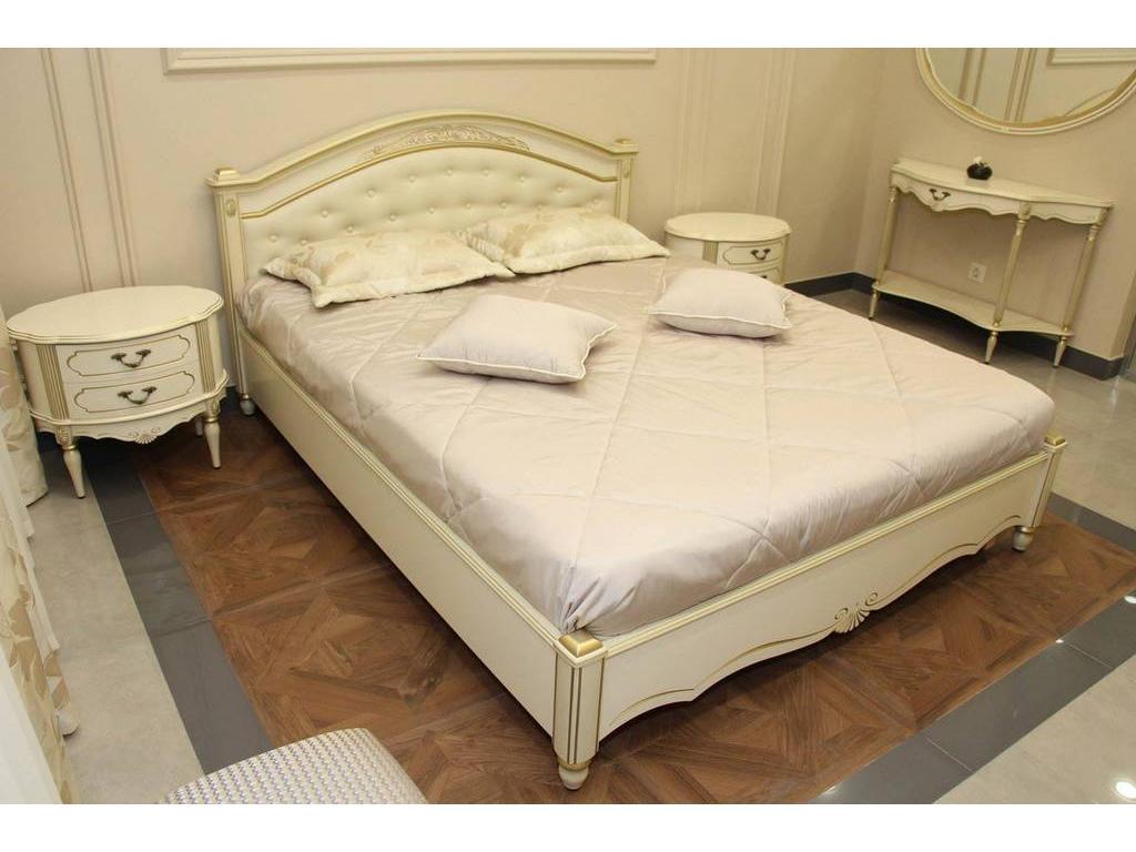 кровать двуспальная Юта Палермо 160х200 (шампань)