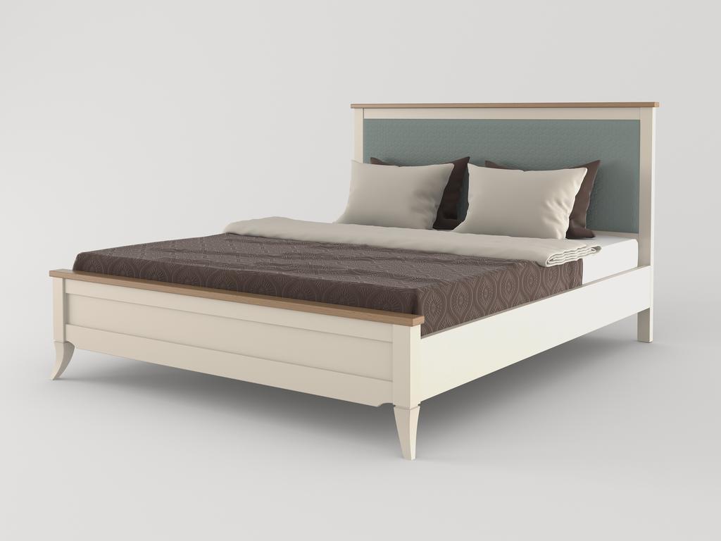 кровать односпальная МастМур Римини 90х200 с мягкой вставкой (ваниль)