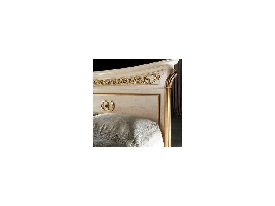 кровать двуспальная Arredo Classic Melodia 160х190 (бежевый, золото)