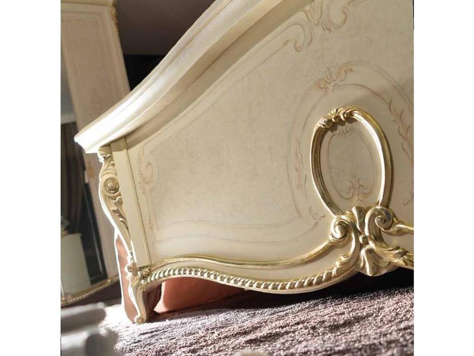 кровать двуспальная Arredo Classic Tiziano 160х190 (слоновая кость, золото)
