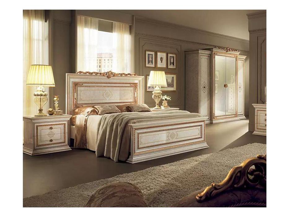 кровать двуспальная Arredo Classic Leonardo 180х200 (крем, золото)