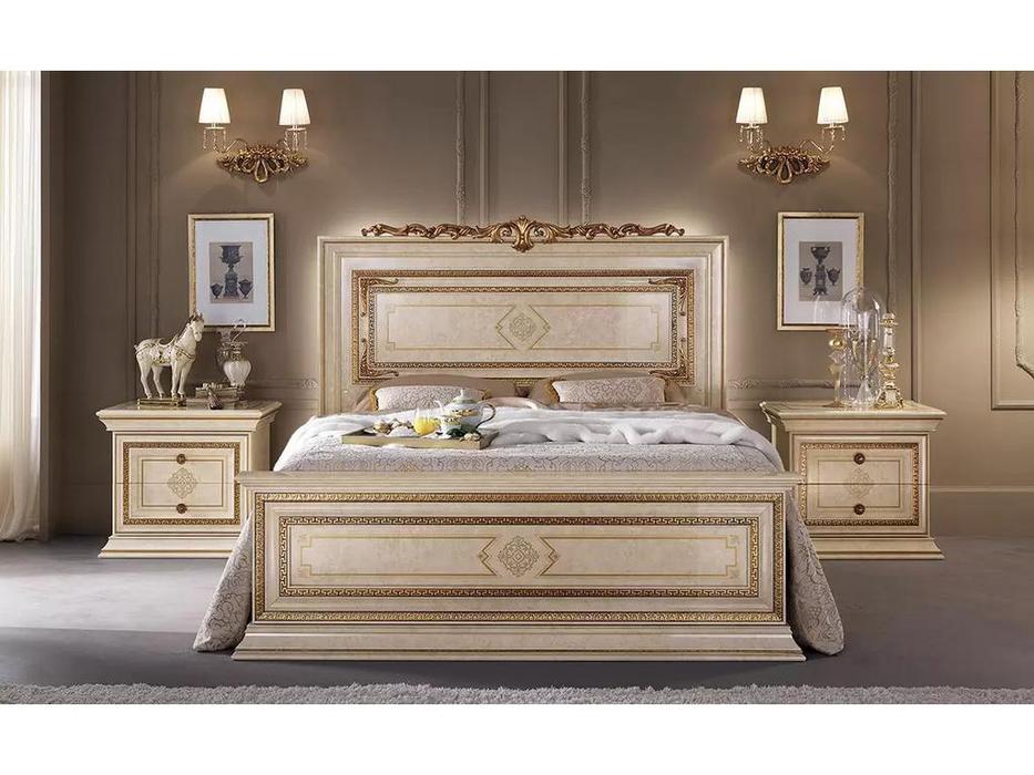 кровать двуспальная Arredo Classic Leonardo 180х200 (крем, золото)