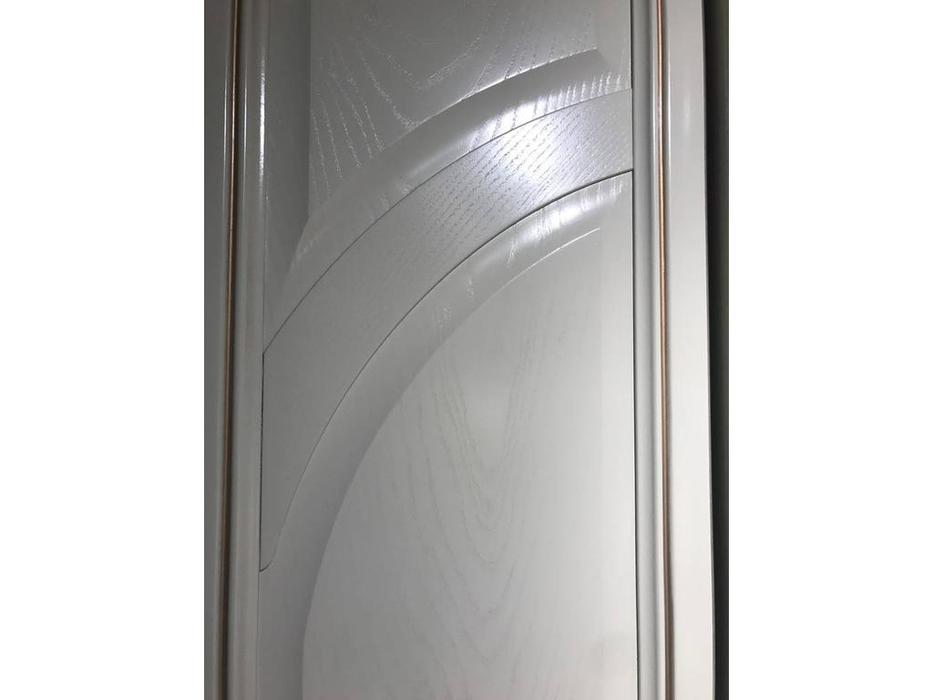 шкаф 4 дверный Liberty Сильвия с зеркалами (белый ясень, золотая патина)
