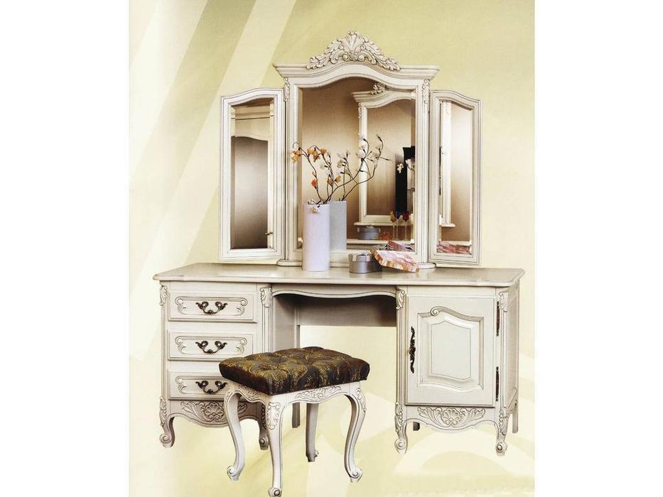 стол туалетный Mobex Mogador с зеркалом (белый)