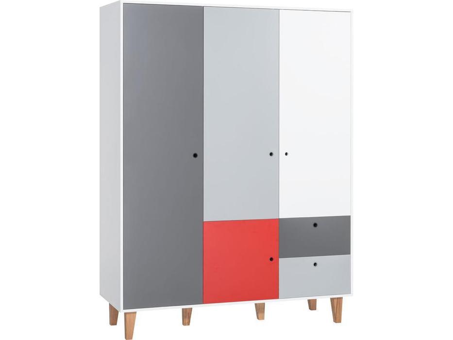 шкаф 3-х дверный Vox Concept  (белый,графит,серый,красный)