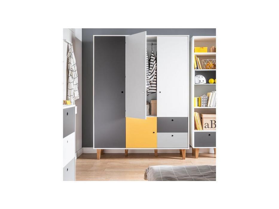 шкаф 3-х дверный Vox Concept  (белый,графит,серый,шафран)