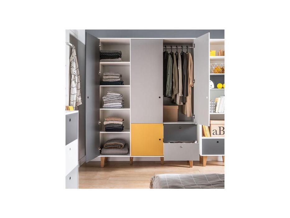 шкаф 3-х дверный Vox Concept  (белый,графит,серый,шафран)