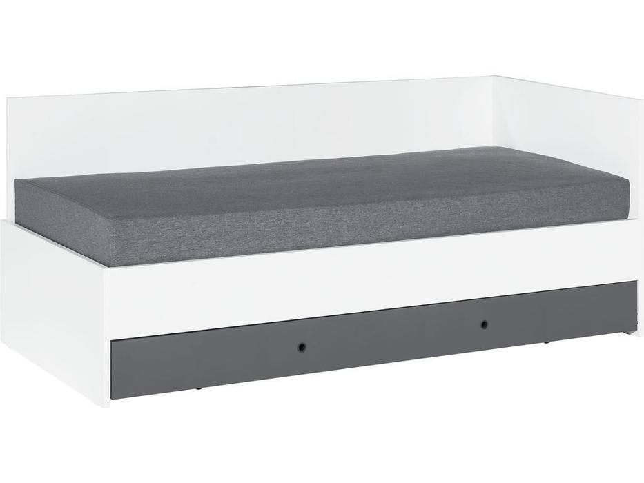 кровать односпальная Vox Concept 90X200 с под-м мех-м (белый,графит)