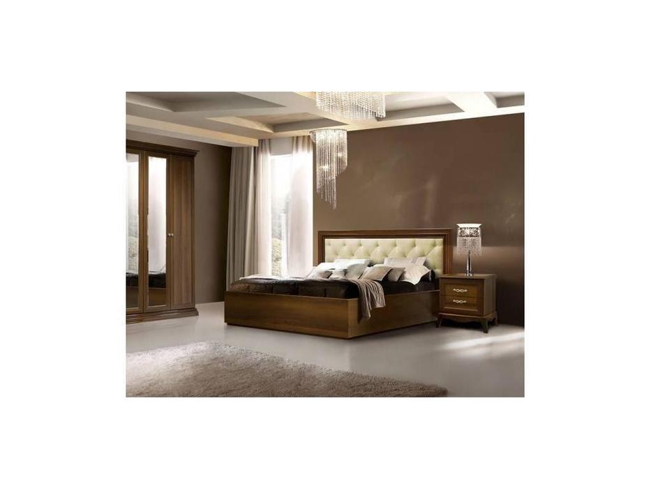 кровать двуспальная ЯМ Амели 160х200 с мягким элементом (коричневый)