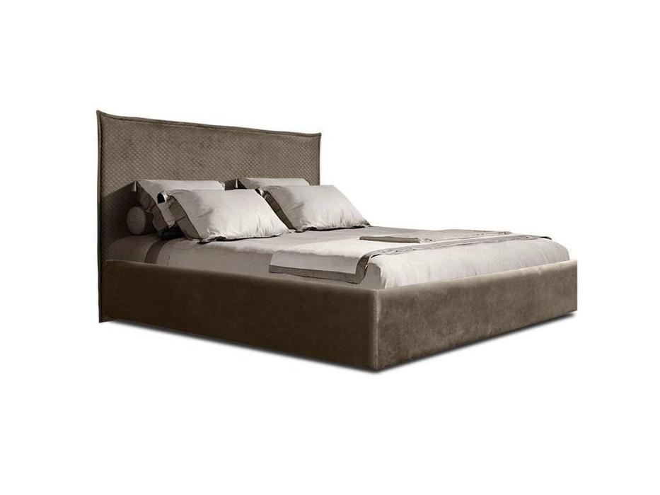 кровать двуспальная ЯМ Диора 180х200 с подъемным механизмомм (пепельно-коричневый)