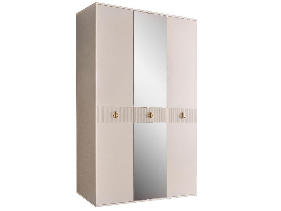 шкаф 3 дверный ЯМ Римини Соло с зеркалом (слоновая кость)