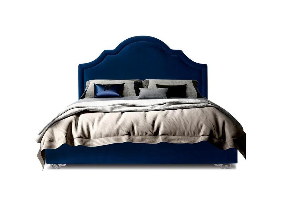 кровать двуспальная ЯМ Queen с подъемным механизмом (синий)