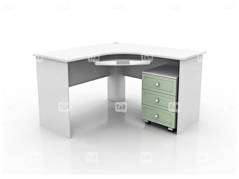 стол письменный Tomyniki Michael угловой (белый, розовый, зеленый, беж)