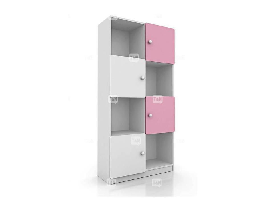 шкаф книжный Tomyniki Robin  (белый, розовый, голубой)