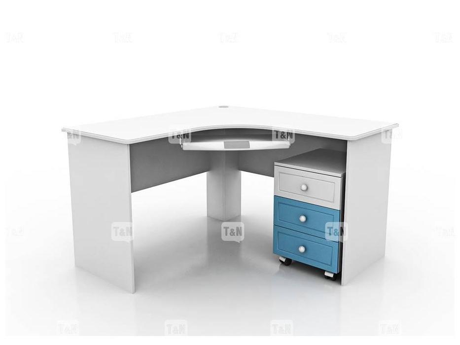 стол письменный Tomyniki Robin угловой (белый, розовый, голубой)