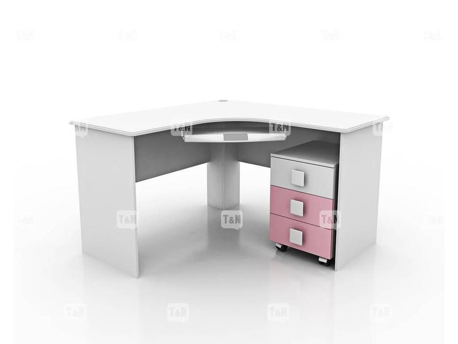 стол письменный Tomyniki Tracy угловой (цвет дуба, розовый, салатовый, голубой)
