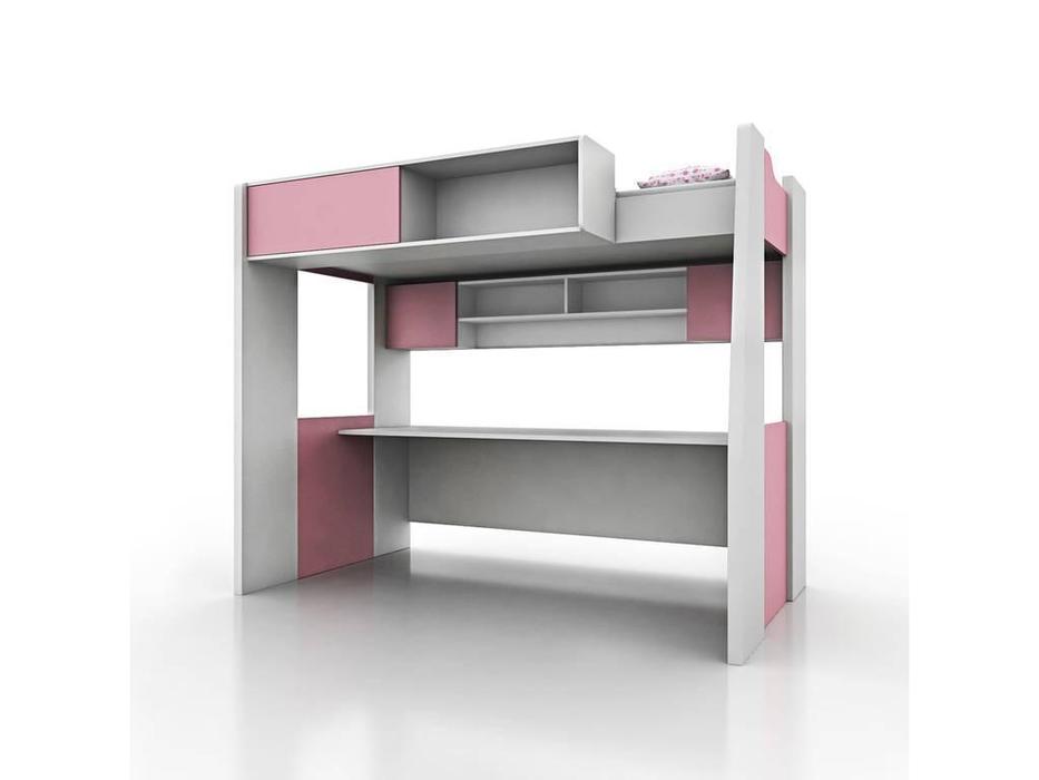 кровать-чердак Tomyniki Tommy  (розовый, салатовый, голубой, цвет дуба)