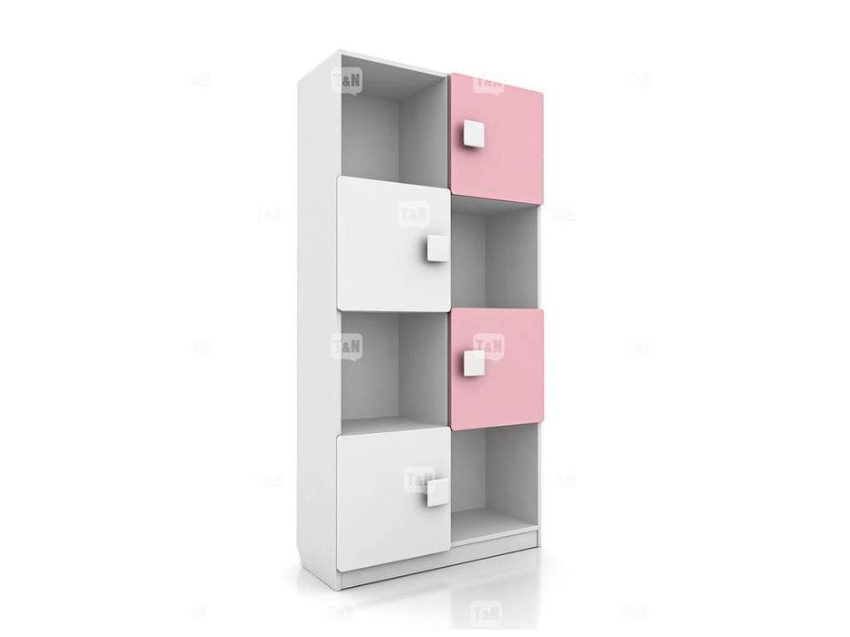 шкаф книжный Tomyniki Tommy с 8-ю отделениями (розовый, салатовый, голубой, цвет дуба)