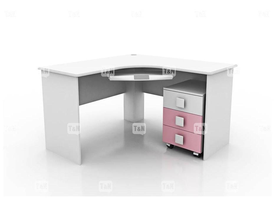 стол письменный Tomyniki Tommy угловой (розовый, салатовый, голубой, цвет дуба)