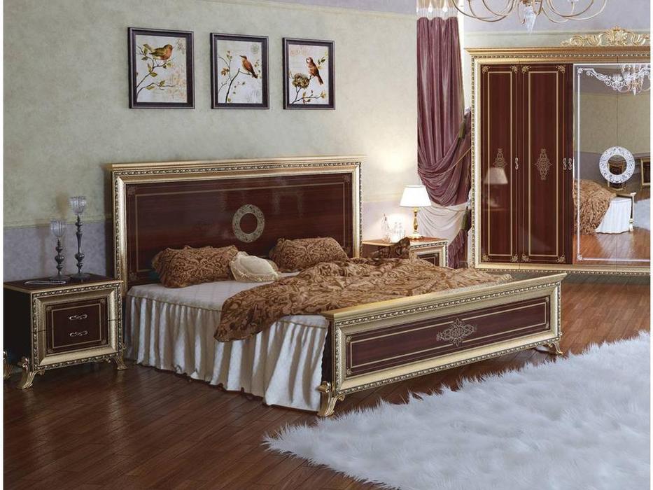 кровать двуспальная Мэри Версаль 160х200 (орех)