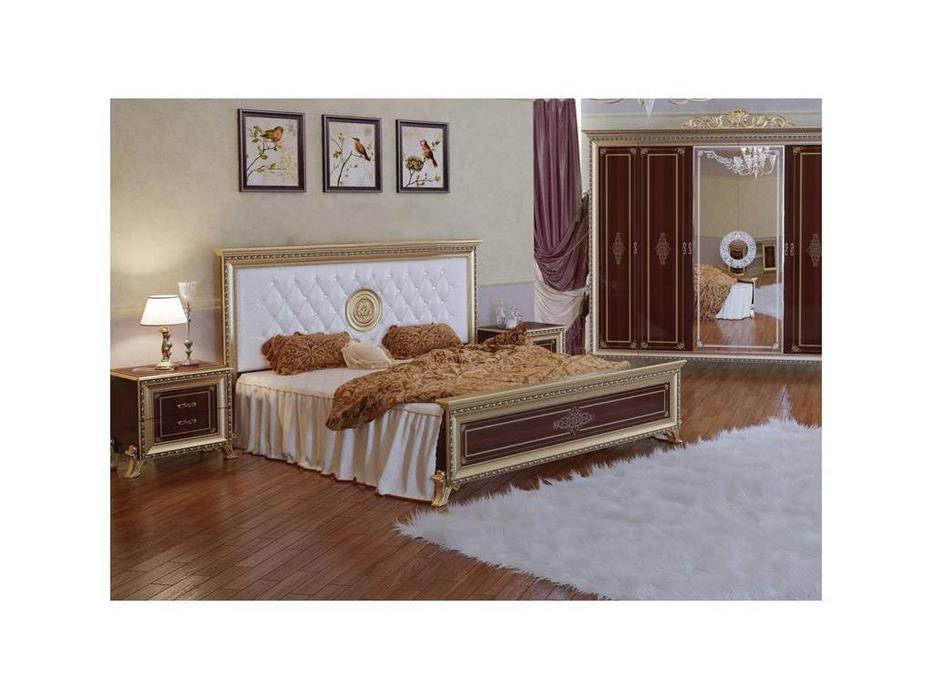 кровать двуспальная Мэри Версаль 180х200 (орех)
