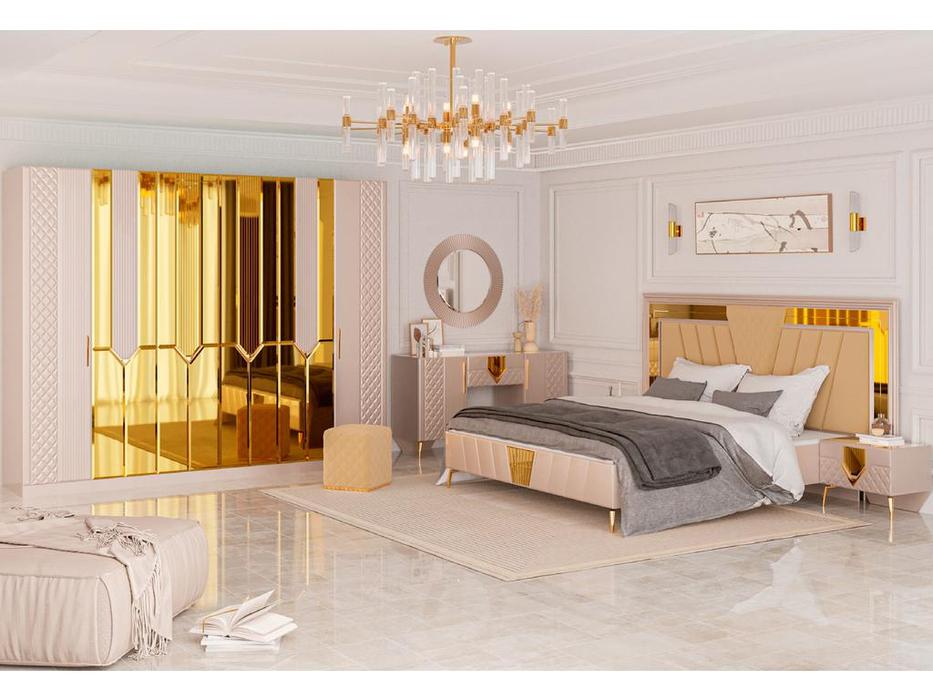 спальня современный Мэри Севиль с 6 дв шкафом (кашемир с золотом)