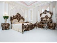 спальня барокко Мэри Барокко Люкс с туалетным столом (золото, орех)