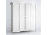 шкаф 4-х дверный Latelier Du Meuble Silvery Rome  (белый, серебро)