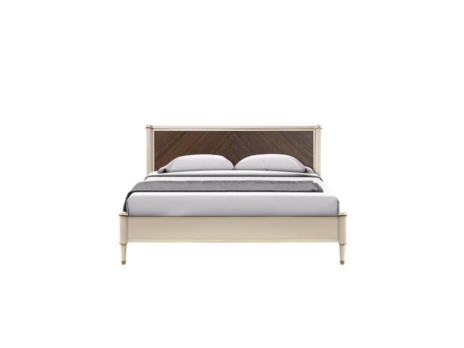 кровать двуспальная Timber Венеция 180х200 (меланж, орех)