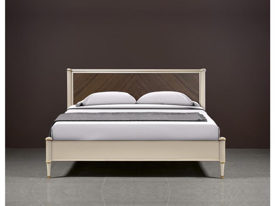 кровать двуспальная Timber Венеция 140х200 (меланж, орех)