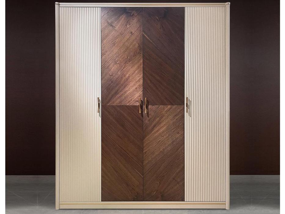 шкаф 4 дверный Timber Венеция  (меланж, орех)