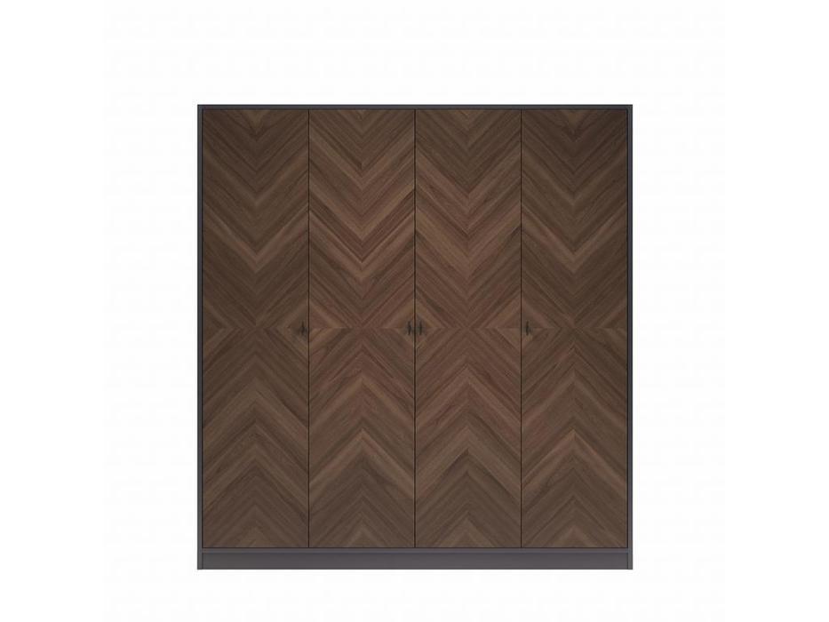 шкаф 4-х дверный Timber Альба  (американский орех, мокко)