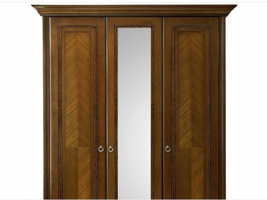 шкаф 3 дверный Timber Палермо с зеркалами (орех)