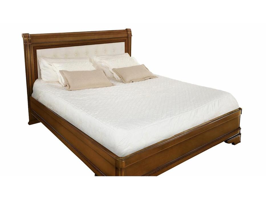 кровать двуспальная Timber Палермо 160х200 без изн-я с мягкой спинкой (янтарь)