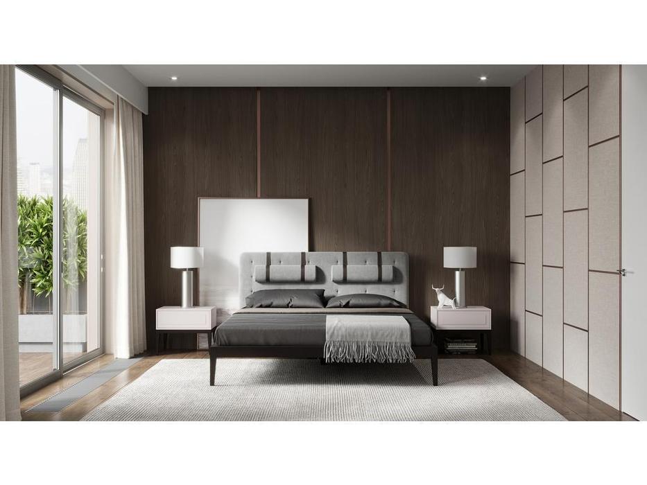 кровать двуспальная Mod Interiors Marbella 180х200 (серый, орех W)